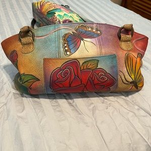 Anna hand painted leather bag
